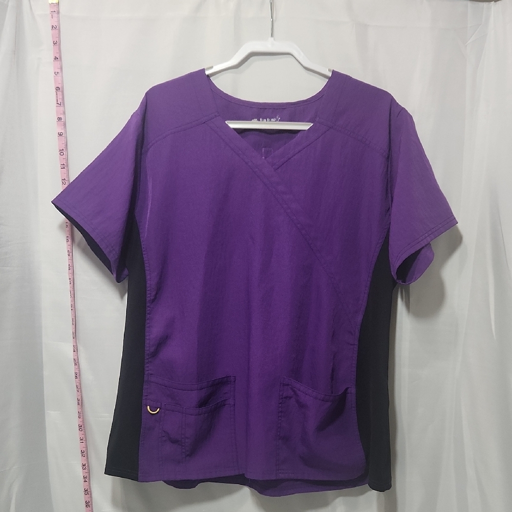 WonderWink Purple and Black Scrub Top